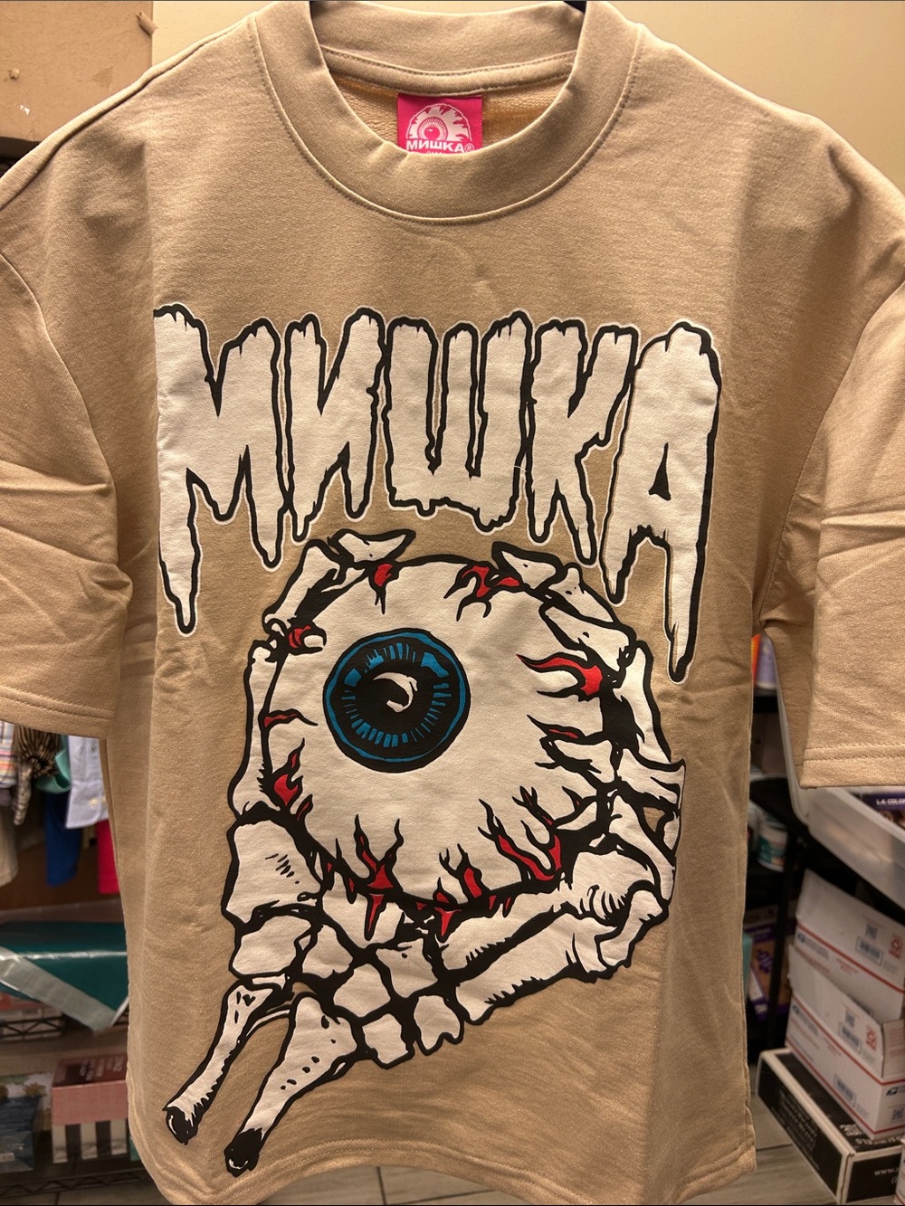 Mishka Tan Heavyweight Tee Size Small Boxie OS